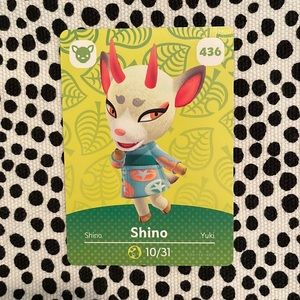 Genuine ACNH Shino amiibo card